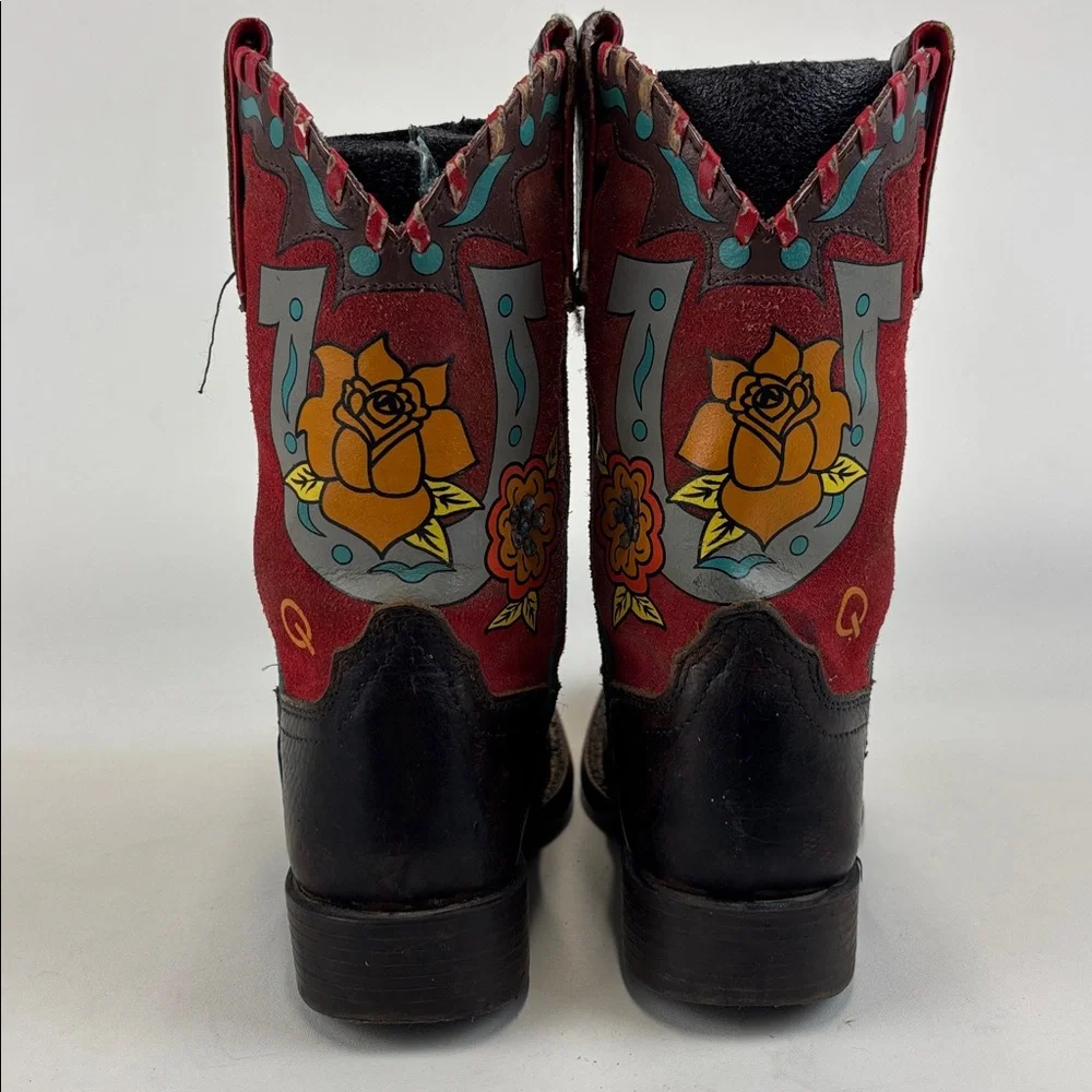 ARIAT Quincy Collection Limited Edition Bronco Billie Leather Boot Kids Size 10